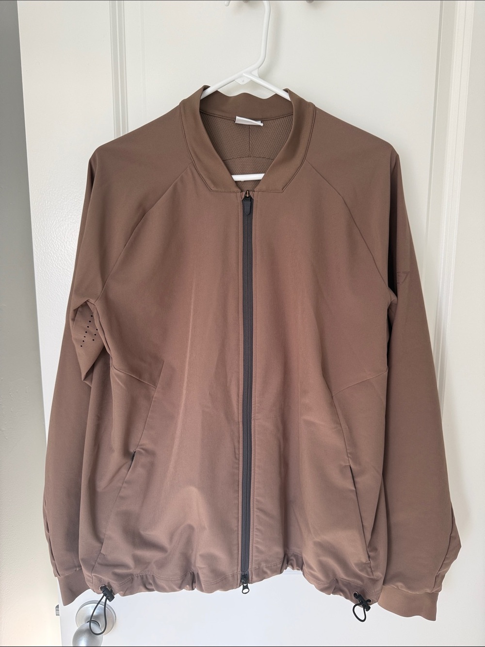 Gymshark Brown Zip-Front Bomber Jacket